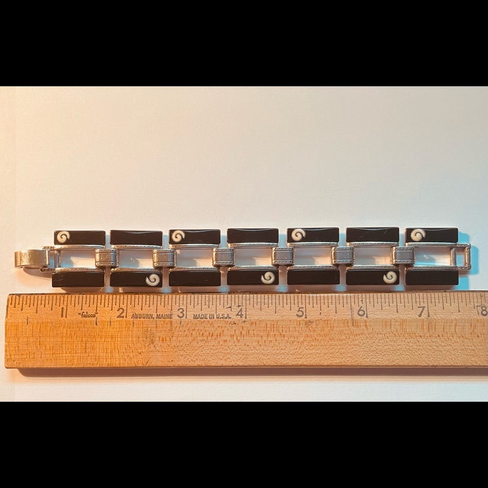 Brighton Black enamel and Silver Bracelet